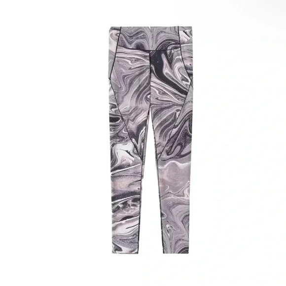 Victoria's Secret Pants - Victoria’s Secret High Rise Pocket Leggings Onyx Marble 7/8 Length NWOT